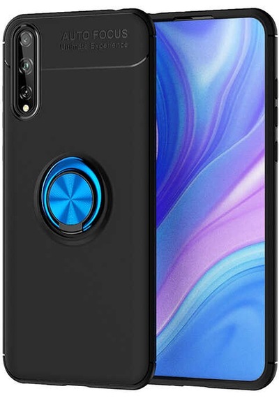 Huawei P Smart S (Y8P) Kılıf Yüzüklü Kamera Korumalı Range Ring Silikon Kılıf