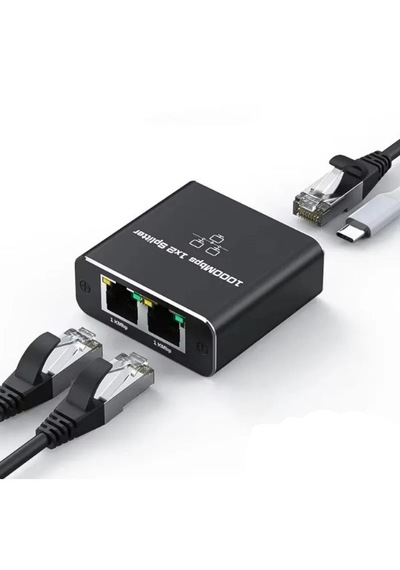 Rj45 Ethernet Switch Splitter Gigabit 1000mbps 2 Port Çevirici Çoklayıcı Router