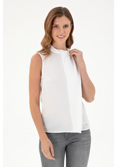 U.S. Polo Assn. Kadın Krem Kolsuz Bluz 50293821-VR071