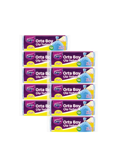 Güçlü Çöp Torbası Orta Boy 15'li 55 X 60 Cm 10 Paket