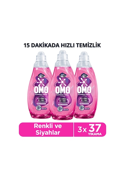 Express Fresh Capcanlı Renkler Renkli Ve Siyahlar Sıvı Çamaşır Deterjanı 1480 Ml X3