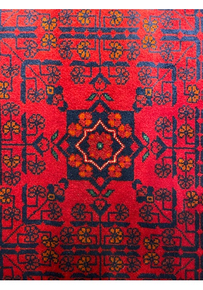 El Dokuma Afgan Biljik 100% Yün Kök Boya Elsanat Eserı Bordo