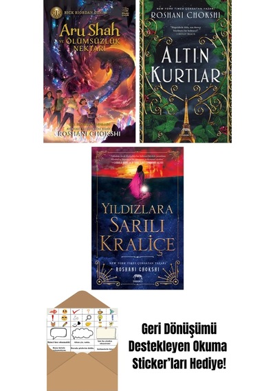 Aru Shah Ve Ölümsüzlük Nektarı + Altın Kurtlar + Yıldızlara Sarılı Kraliçe