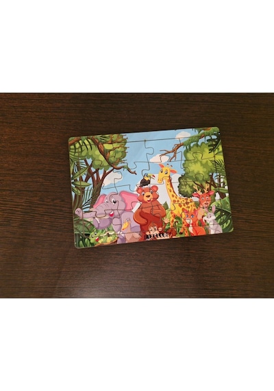 Hayvanlar Alemi 2 - 16 Parça Eğitici Öğretici Ahşap Çocuk Puzzle Yapboz Bebek Çocuk Oyuncak