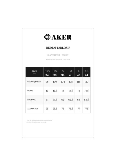 Aker Kemer Aksesuarlı Hakim Yaka Ceket Kahverengi Kahverengi