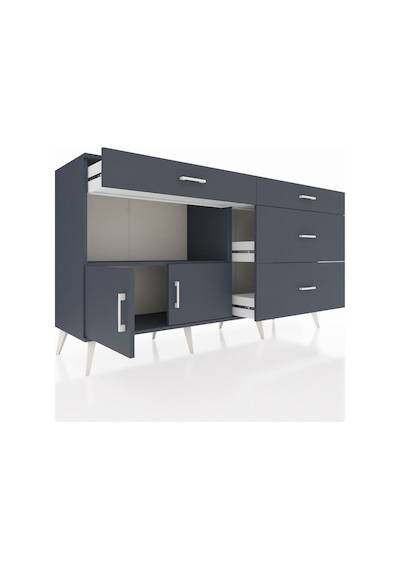 Hyperion Konsol Tek Raflı 4 Çekmeceli 2 Kapaklı 176x44x99 Antrasi Antrasit-antrasit Hyperion Konsol Tek Raflı 4 Çekmeceli 2 Kapaklı 176x44x99 Antrasi Antrasit-antrasit
