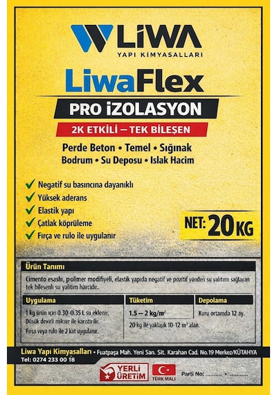 Liwaflex Kristalize Su Yalıtım Malzemesi