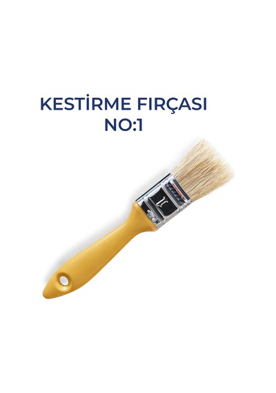 Kestirme Fırçası No:1 Profesyonel Boya Fırçası Hassas Kenar Boyama İçin