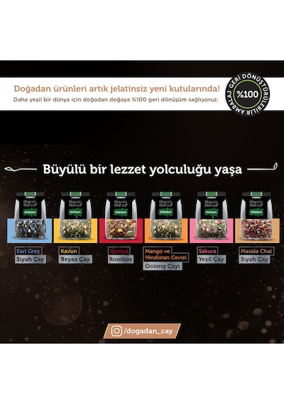 Doğadan Büyülü Bohça Masala Chai Baharatlı Karışık Siyah Süzen Poşet Çay 10'lu