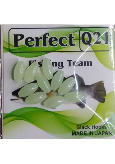 Aldos Fosforlu Oval Sert Silikon Boncuk 8 Mm 10'lu Paket