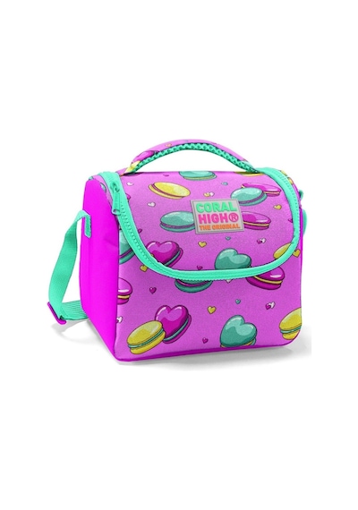 Coral High Pembe Makaron Kız Çocuk İlköğretim Okul Sırt Çantası Ve Beslenme Çanta Seti
