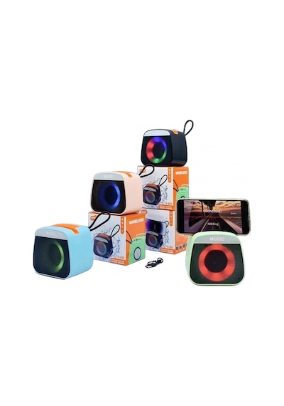 Platoon Pl-4451 Sd Usb Girişli Bluetooth Rgb Işıklı Taşınabilir Kablosuz Hoparlör