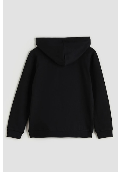 Giyicem G2025-3 Basic Fermuarlı Kapüşonlu Unisex Okul Sweatshirt - Siyah