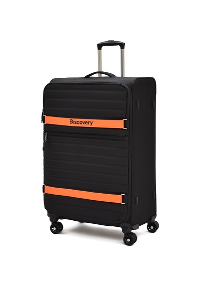 Discovery Büyük Boy Kumaş Valiz Körüklü Ultra Hafif Sessiz 8 Tekerlek Geniş Hacim Siyah Dsc-720