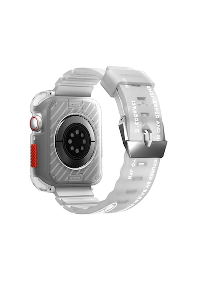 Watch 44mm Kordon Skinarma Kurono Sert Pc Kasa Koruyucu Ve Shokku Silikon Strap Kayış Beyaz