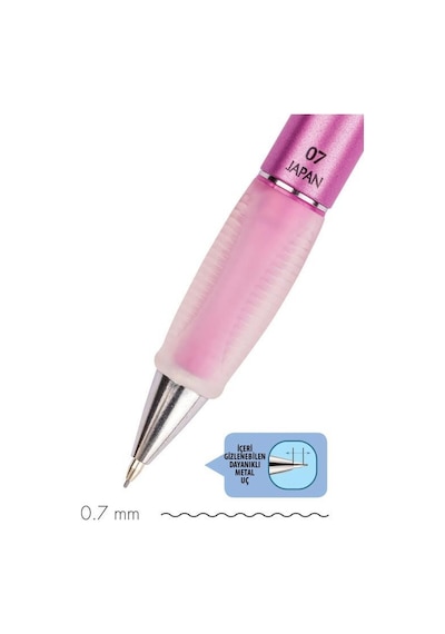 Serve Deep Mekanik Uçlu Kalem 0.7 Mm Metalik Prenses Pembe