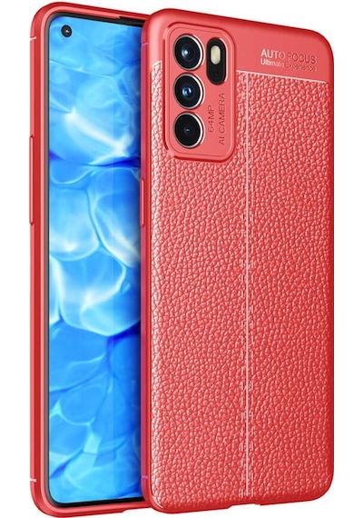 Oppo Reno 6 4G Kılıf Deri Tarzı Niss Silikon Case