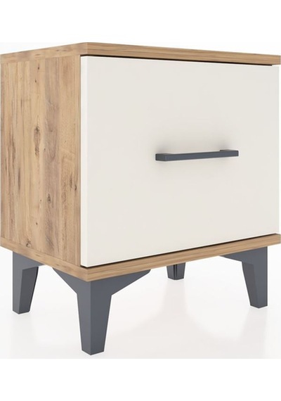 Arges Komodin Tek Çekmeceli 44x30x48 Çam-aytaşı Atlas Çam