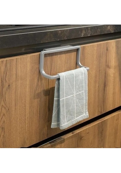 Towel Hanger Dolap Kapağına Asılabilen Havluluk, Havlu Askısı Grı Gri