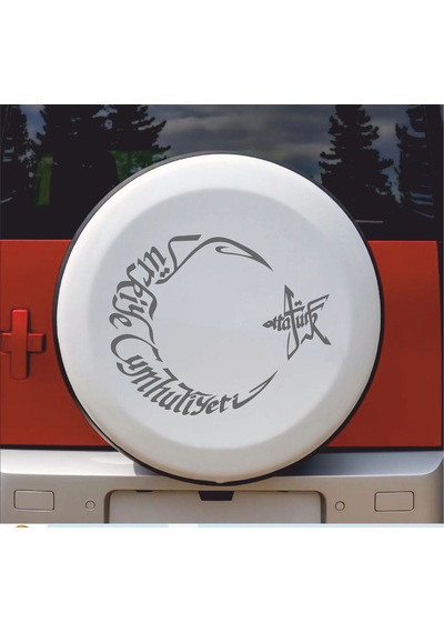 Ay Yıldız Türkiye Cumhuriyeti Atatürk Sticker - Araba Oto Cam Karavan Motosiklet Sticker - 00053 60X48 Cm