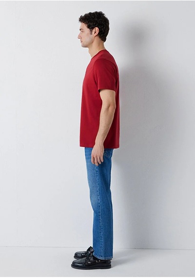 Mavi M0612732-89065 Mavi Logo Baskılı T-shirt Erkek Tişort KIrmızı