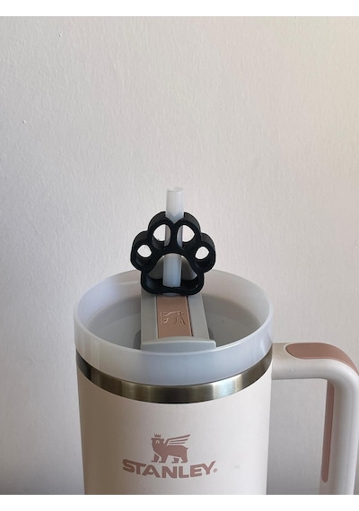 Pati Koruyucu Model Pipet Süsü Termos Uyumlu Quencher Siyah