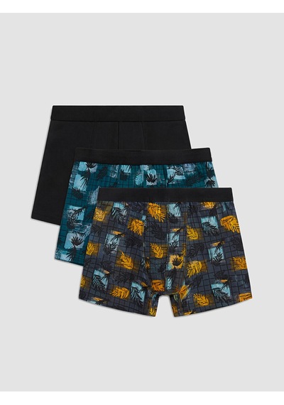 LC Waikiki Lc Waıkıkı Gri Pamuklu Esnek Erkek Boxer 3'lü