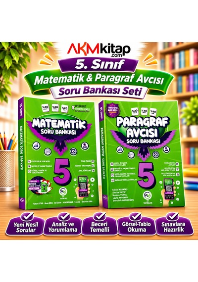 Av Yayınları 5. Sınıf Matematik Ve Paragraf Soru Bankası Seti 2 Kitap