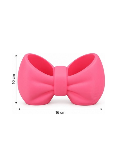 Fiyonk Tasarımlı Makyaj Organizeri 16x10 Cm Kozmetik Ve Makyaj Malzemeleri Düzenleyici - Pembe Diğer