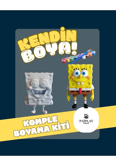 Spongebob Sünger Bob - Boyama Seti Ve Spongebob Figürü