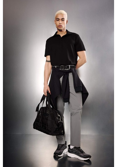 Defacto Defactofit Standart Fit Polo Yaka Sporcu Modal Kısa Kollu Tişört F9834ax25hsbk27 SIYAH