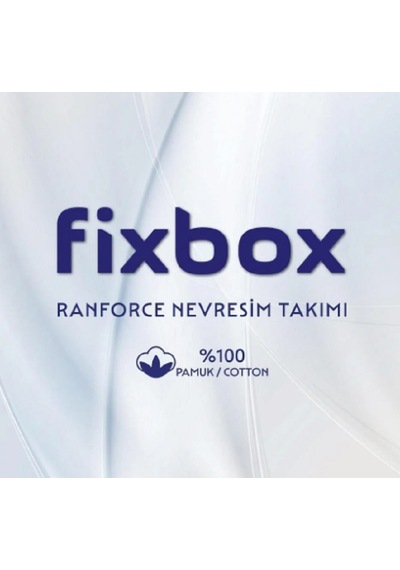Cotton Box Fixbox Ranforce Tek Kişilik Çarşafı Lastikli Nevresim Takımı Vibra Tarçın Tarçın