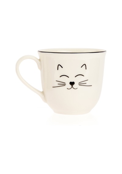 Kitchen Cat Desenli Kupa - Beyaz - 290 Ml Renkli