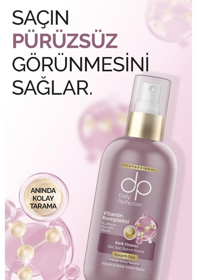 Dp Karanfil Özlü Sıvı Saç Bakım Kremi 200 Ml - Keratin, Biotin Ve Kafein Destekli Kolay Tarama Sağlayan Durulanmayan Bakım