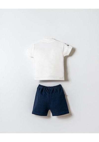 U.S. Polo Assn. U.s. Polo Assn Erkek Bebek 2 Li Şort T-şhirt Takım Beyaz-2346 Beyaz