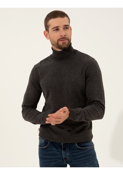 Pierre Cardin Erkek Gri Melanj Triko Kazak 50257158-vr086 Gri Melanj
