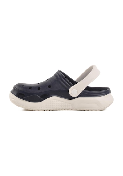 Lacivert-beyaz Hafif Eva Taban Unisex Sabo Terlik Stella Z Lacivert - Beyaz