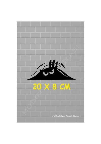 Bagajdan Bakan Adam Sticker Folyo - Siyah - 20x8cm