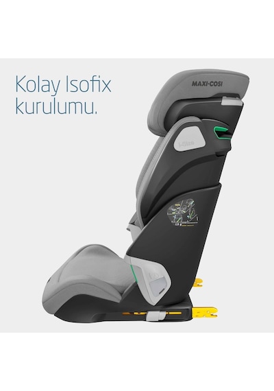 MaxiCosi Kore Pro Işık Sensörlü Adac'Lı Isofixli ISize 15-36 Kg Çocuk Oto Koltuğu Authentic Grey