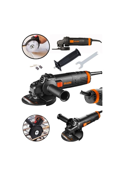 Dragro DRG-tşlm58 Siyah 4000 W Metal Şanzıman Bakır Sargılı Avuç Içi Taşlama Demir Metal Kesme Makinesi 125 MM