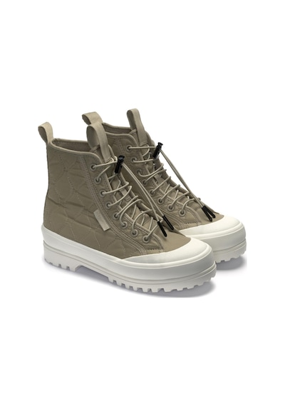 Superga 2644 Alpina Quilted Nylon Kadın Yeşil Bilekli Sneaker Yeşil-52