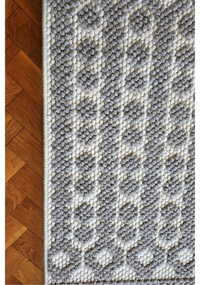 Leiva Home Monaco 0223 Krem Gri Bohem Sisal Bukle Yumuşak Özel Kesim Salon Koridor Mutfak Yolluk Saçaklı Halı 0223-krem/gri
