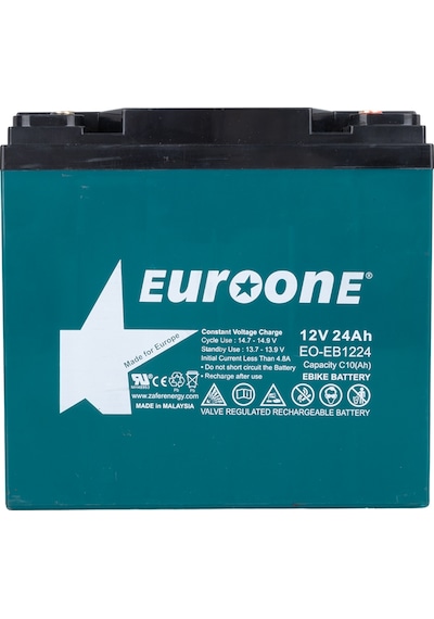 Zemheri Eo-eb1224 12 Volt 24 Ah E-bisiklet Aküsü Elektrikli Bisiklet Aküsü 180x76x167mm