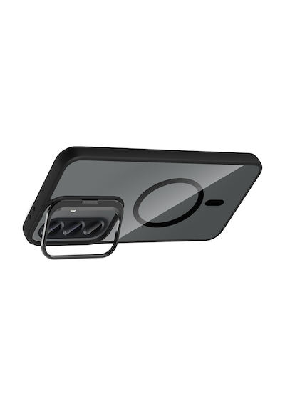 Gpack Samsung Galaxy Uyumlu A37 Kılıf Etro Standlı Araç Tutucu Özellikli Kamera Lens Koruyucu  Siyah