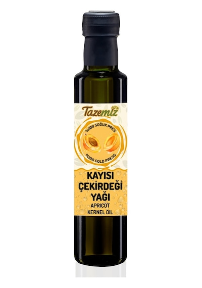 Tazemiz Soğuk Sıkım Tatlı Kayısı Çekirdeği Yağı 250 ML