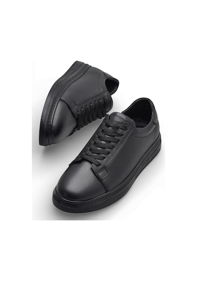 Ispartalılar 76 Tam Ortopedik Taban Hakiki Deri Günlük Erkek Ayakkabı Casual Erkek Ayakkabı Sneakers Siyah
