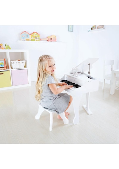 Hape Deluxe Grand Elektronik Piyano - Beyaz