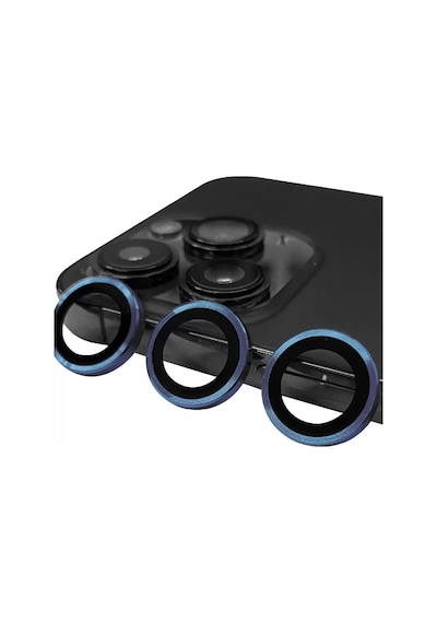 Newface Apple İphone 15 Pro Raze Metal Kamera Lens - Lacivert