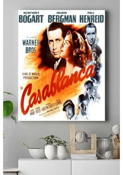 Pster15521 Casablanca-kazablanka Film Afişi Kanvas Tablo 2 50 X 70