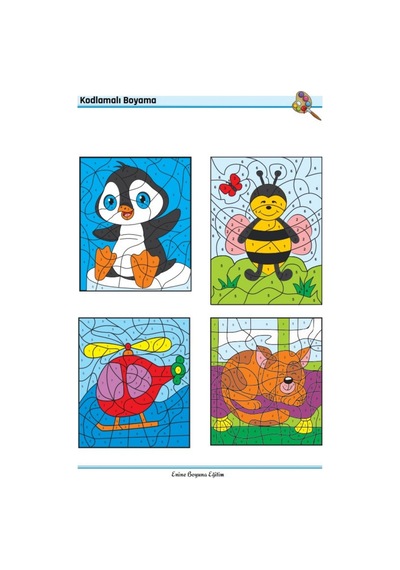Herkes İçin Sayılarla Boyama Kitap Seti 2 Spiralli Kitap